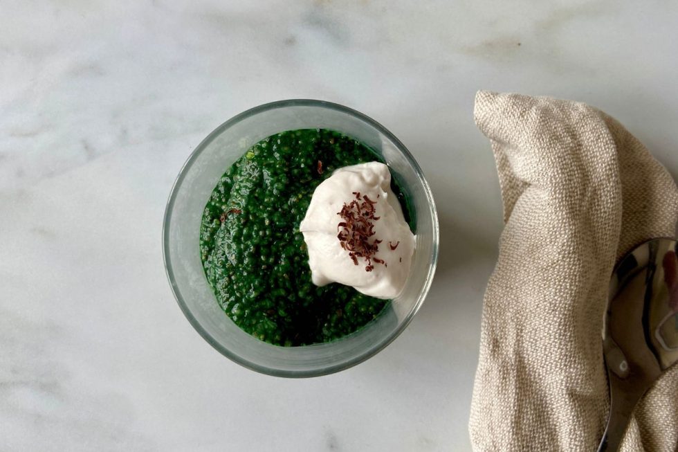 Neil Bridgeman Nutrition Quick Spirulina Chia Pudding